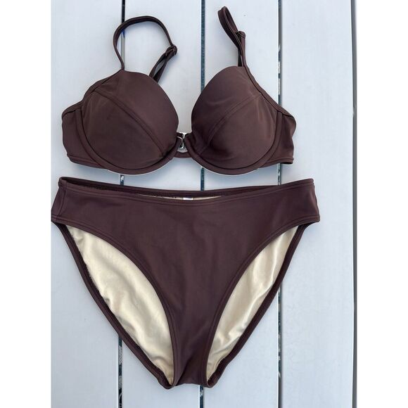 Victorias Secret Vintage Bikini - Size 36C Bottoms Medium - Brown - Picture 2 of 14